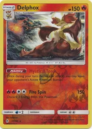 Forbidden Light Delphox #17/131 reverse holo